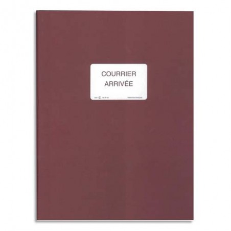 ELVE Registre pour enregistrement du courrier arrivée 150 pages, 25x32cm.Coloris Bordeaux SP420