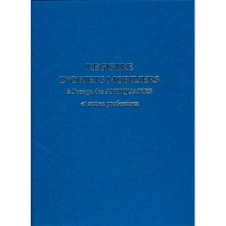 ELVE Registre objet mobilier usage antiquaire & brocanteur 104 pages, Bleu, format 25x32cm