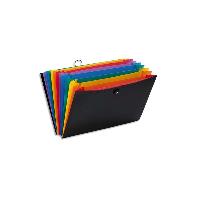 VIQUEL Valise trieur RAINBOW 12 compartiments, en polypro 10/10e, Noir intérieur multicolore