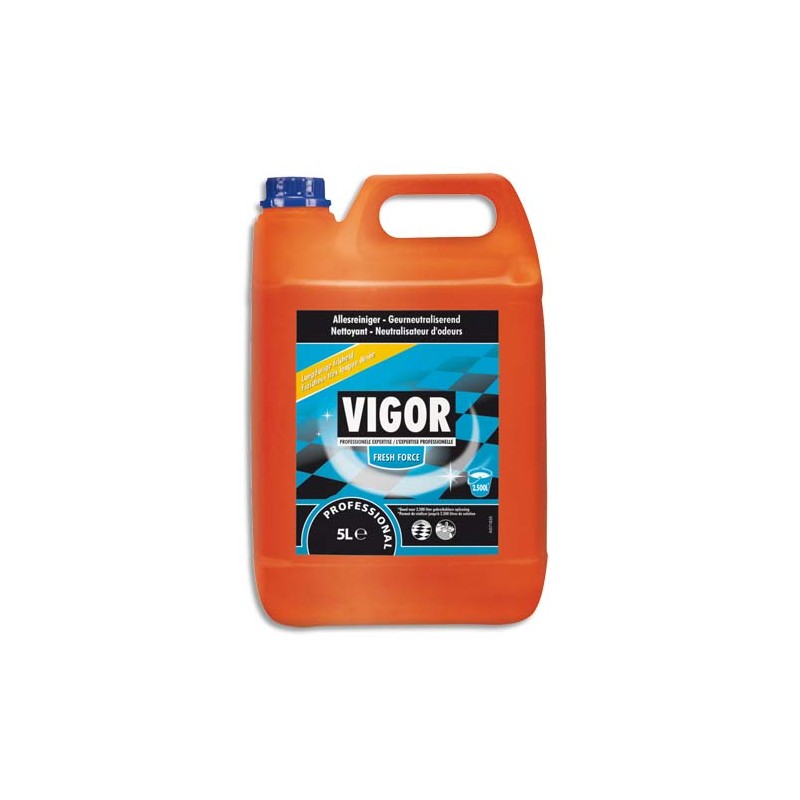VIGOR Fresh Force Bidon 5 litres nettoyant industriel anti-odeurs