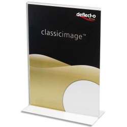 DEFLECTO Porte affiche transparent pour documents A5 portrait droit