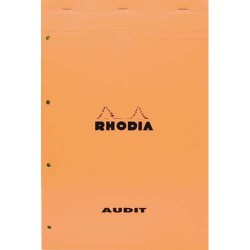 RHODIA Bloc audit format 21x 32 80 grammes perforé Jaune