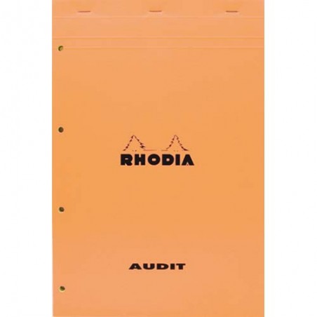 RHODIA Bloc audit format 21x 32 80 grammes perforé Jaune