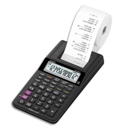 CASIO Calculatrice imprimante portable 12 chiffres HR-8 RCE Noire