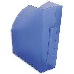 EXACOMPTA Porte-revues Iderama. Coloris Bleu transparent. Dim. L29,2 x H32 x P11 cm
