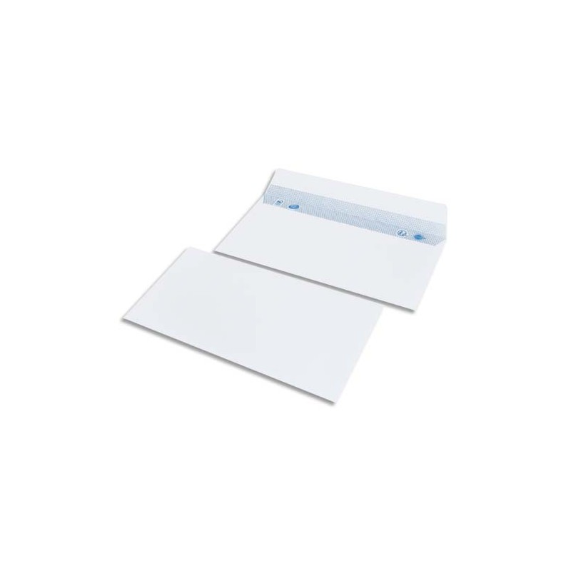 BONG Boîte de 200 enveloppes DL 110x220mm fenetre 45x100mm Blanc 80g auto-adhésive 23039