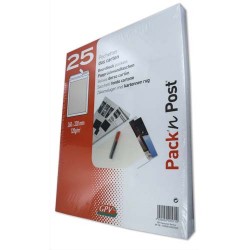 GPV Paquet de 25 pochettes vélin Blanc dos carton format 24 120g auto-adhesives 571