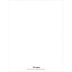 CONQUERANT C9 Cahier piqûre 24x32cm 48 pages 90g grands carreaux Séyès. Couverture polypropylène incolore