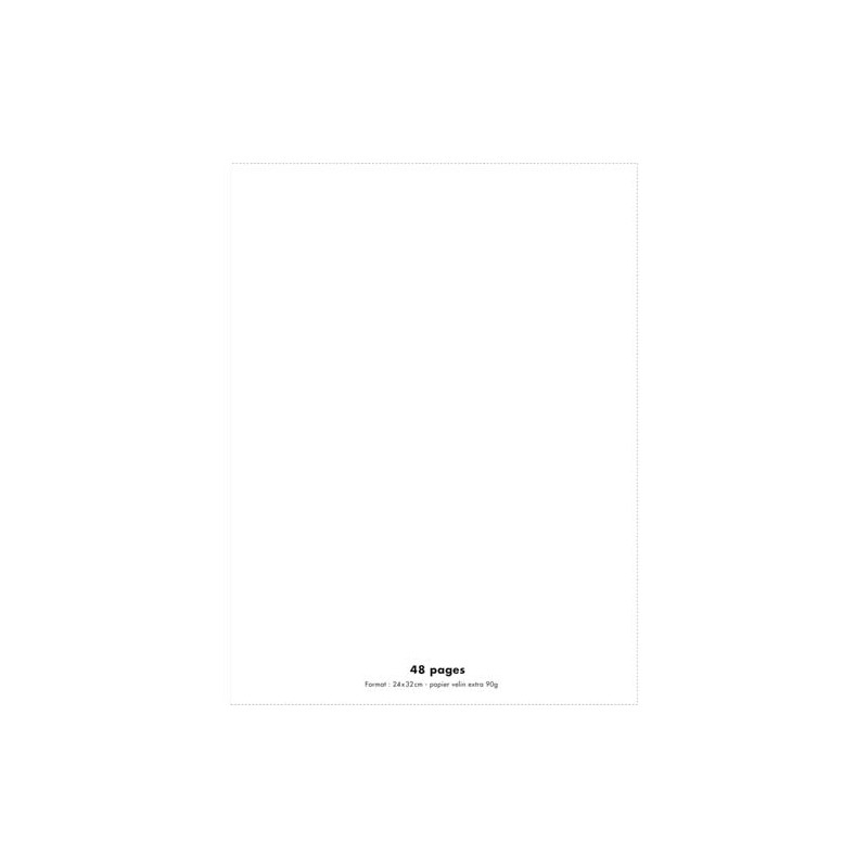 CONQUERANT C9 Cahier piqûre 24x32cm 48 pages 90g grands carreaux Séyès. Couverture polypropylène incolore