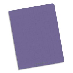 Cahier piqûre 24x32cm 96 pages 90g quadrillé 5x5. Couverture polypropylène Violet