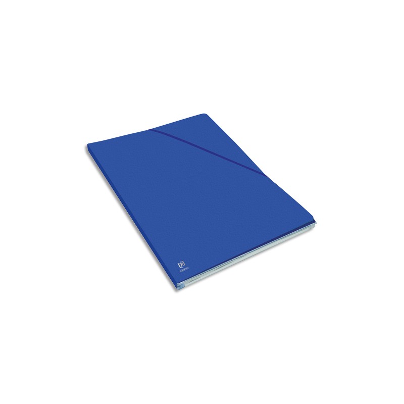 OXFORD Chemise EUROFOLIO ALPINA en carte lustrée 6/10e, 450g. Dos 1,5 cm. Pour format A4. Coloris Bleu