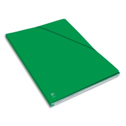 OXFORD Chemise EUROFOLIO ALPINA en carte lustrée 6/10e, 450g. Dos 1,5 cm. Pour format A4. Coloris vert
