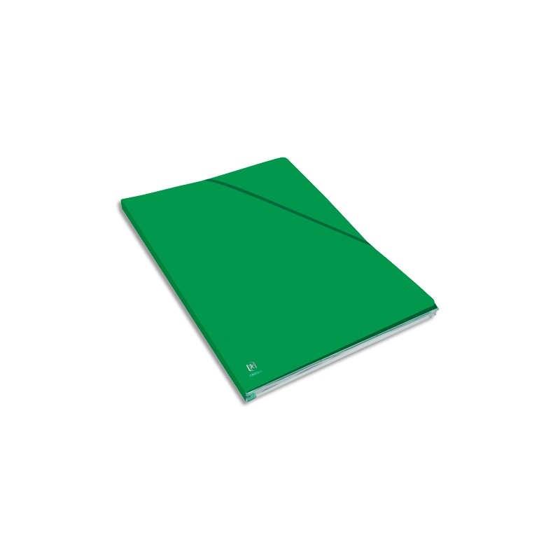 OXFORD Chemise EUROFOLIO ALPINA en carte lustrée 6/10e, 450g. Dos 1,5 cm. Pour format A4. Coloris vert