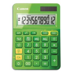 CANON Calculatrice de bureau 12 chiffres LS-123K Verte 9490B002AA