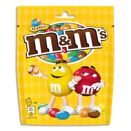 M&M'S Pochon de 200g de Cacahuètes enrobées de chocolat