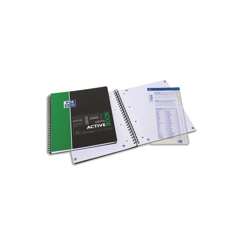 OXFORD Activebook 160 pages (couverture PP), Séyès (technologie réglure SCRIBZEE). Format A4+