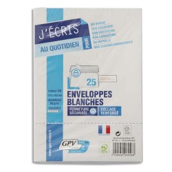 GPV Paquet de 25 enveloppes auto-adhésives 90 grammes Cod Express format 114x162 mm