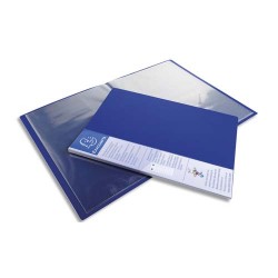 EXACOMPTA Protège-documents UPLINE en polypropylène opaque. 40 vues, 20 pochettes. Coloris Bleu.