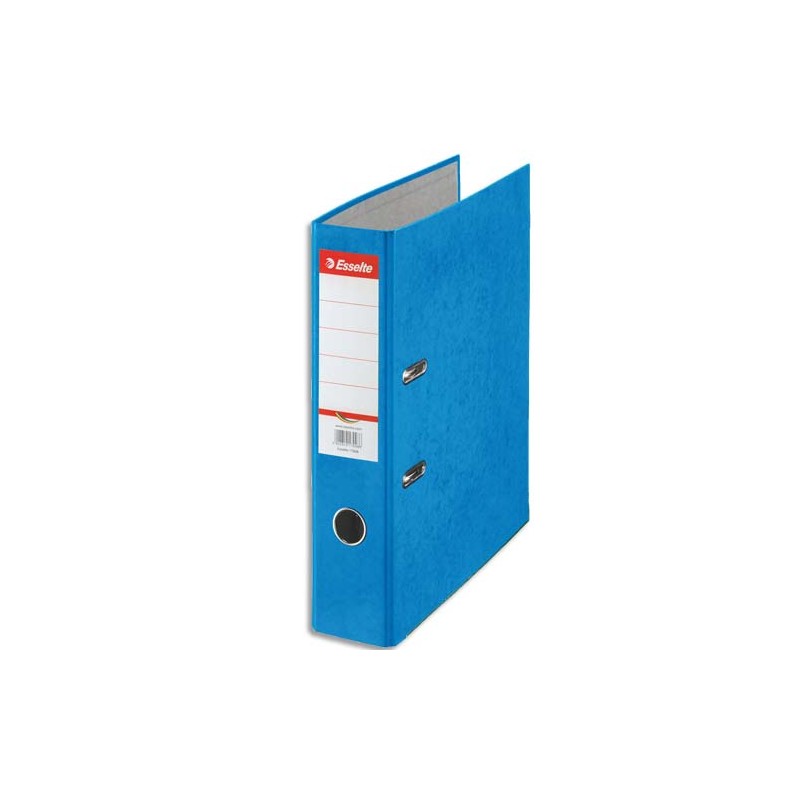 ESSELTE Classeur à levier RAINBOW en carton, dos de 8 cm, coloris Bleu