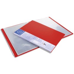 EXACOMPTA Protège-documents UPLINE en polypropylène opaque. 40 vues, 20 pochettes. Coloris Rouge.