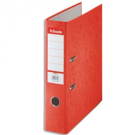 ESSELTE Classeur à levier RAINBOW en carton, dos de 8 cm, coloris Rouge