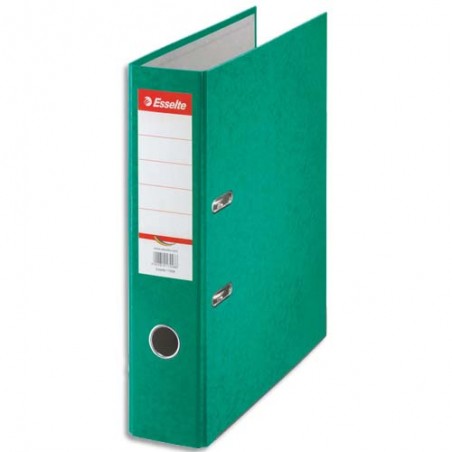 ESSELTE Classeur à levier RAINBOW en carton, dos de 8 cm, coloris Vert