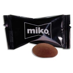 MIKO CAFE Boîte de 200 Amandines grillées, enrobées de chocolat au lait, emballées individuellement, 716g