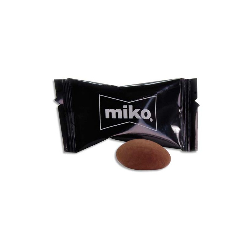 MIKO CAFE Boîte de 200 Amandines grillées, enrobées de chocolat au lait, emballées individuellement, 716g