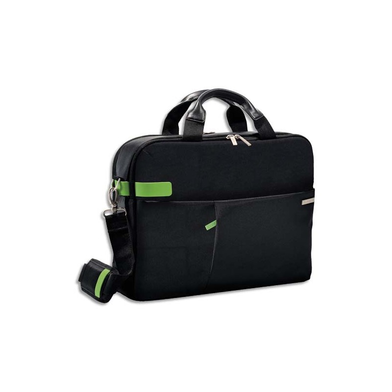 LEITZ Sac Inch Laptop Bag pour ordinateur 15,6, 2 compartiments + pochettes - L41 x H31 x P9 cm Noir