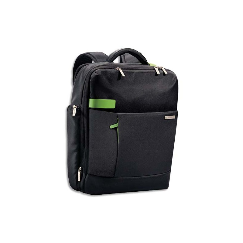 LEITZ Sac à dos Inch Backpack pour ordinateur 15,6, 2 compartiments + pochettes L31 x H40 x P14 cm Noir