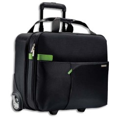 LEITZ Trolley cabine Inch carry-on 15,6 2 compartiments, fixation pour valise - L43 x H37 x P20 cm Noir