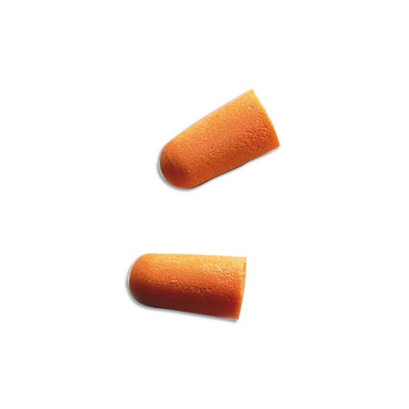 3M Boîte de 200 paires de Bouchons d'oreilles jetables en mousse souple conique Orange K1100