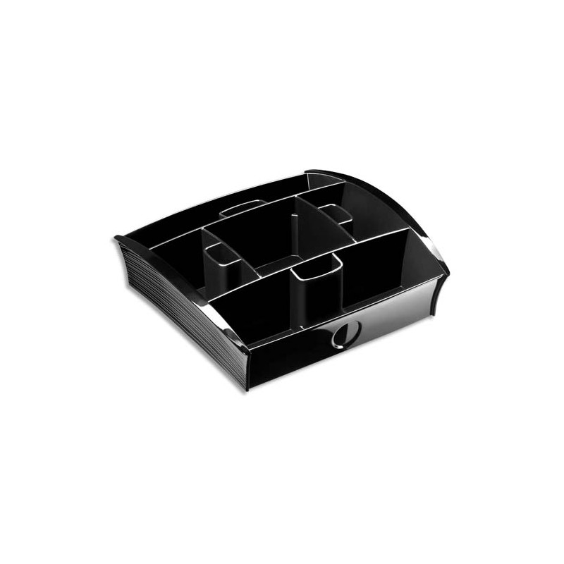 TAKE A BREAK Plateau distributeur 13 cases en polystyrène - Dimensions : L21,6 x H6,8 x P20,5 cm Noir