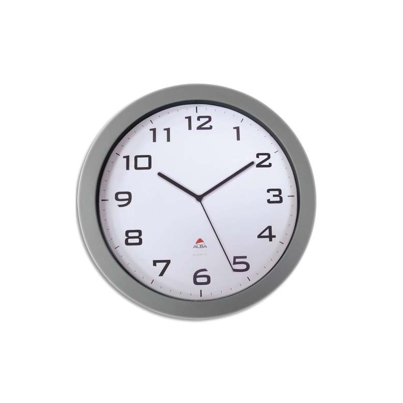 ALBA Horloge murale Horissimo silencieuse grand format en métal, pile AA non fournie - Diamètre 38 cm