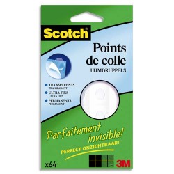 SCOTCH Pochette de 64 pastilles invisible dots