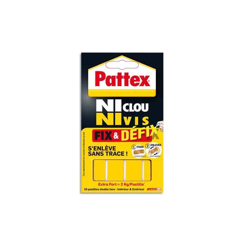 PATTEX Pochette de 10 pastilles adhésives Fix&Defix