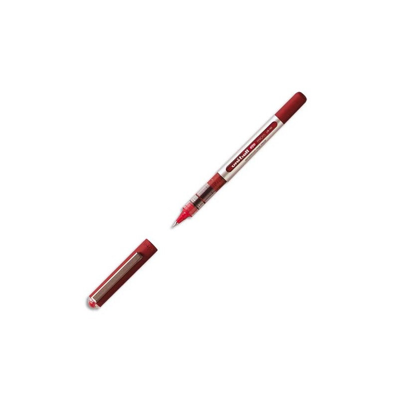 UNI-BALL Stylo roller pointe métal ultra-fine encre liquide Rouge UNI-BALL EYE UB 150