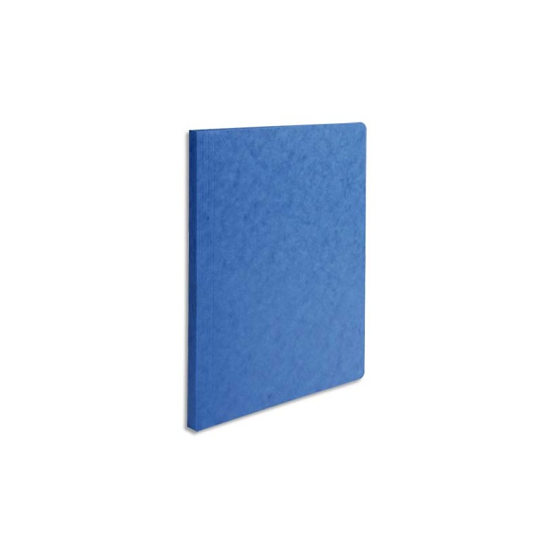 EXACOMPTA Chemise LUSTRO dos rainé de 1,5 à 3,5 cm. Carte lustrée 5/10e 400 gr coloris Bleu foncé
