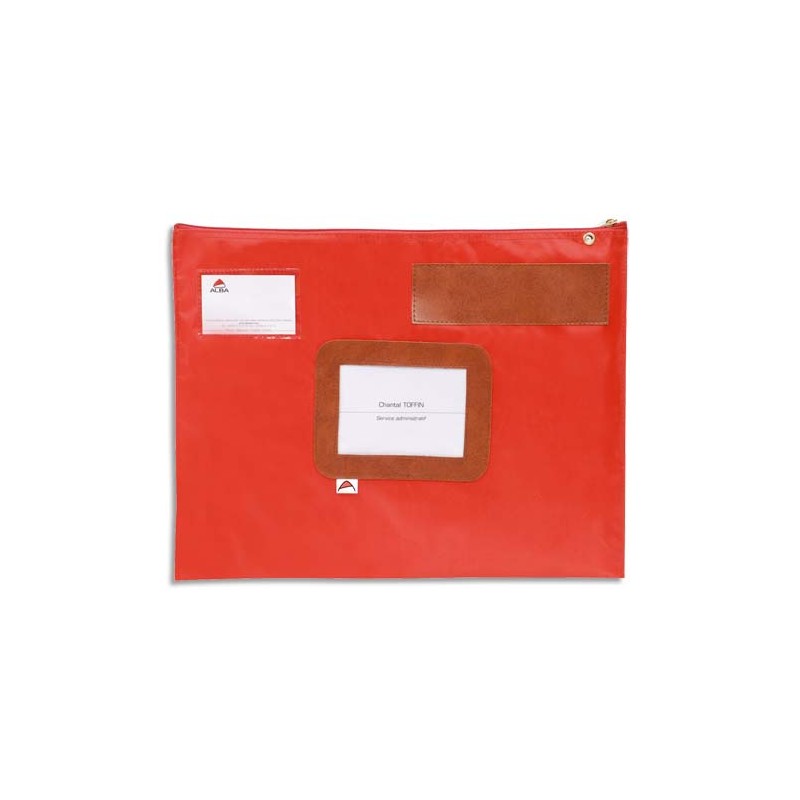 ALBA Pochette navette Rouge en PVC dimensions : 42x32cm