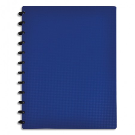 OXFORD Protège documents MEMPHIS Variozip 60 vues, 30 pochettes amovibles. En polypropylène opaque Bleu
