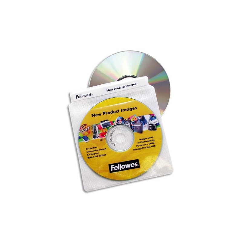 FELLOWES P/100 enveloppes plastique cd/dvd 9831201