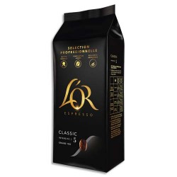 L’OR Paquet de 1kg de Café en grains Expresso Classic 100% Arabica intensité n°5