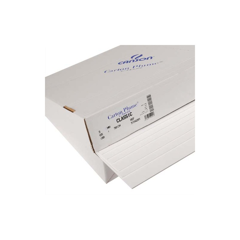CANSON Feuille de carton plume Blanc 70x100cm épaisseur 5mm Ref-5154408