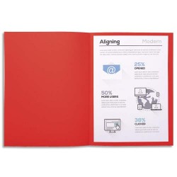 EXACOMPTA Paquet de 100 chemises FOREVER en carte recyclée 220g. Coloris Rouge
