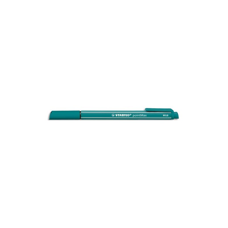 STABILO Stylo-feutre pointe multi-fonction encre Turquoise corps coloré et rayure Blanche pointMax