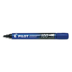 PILOT Marqueur permanent MARKER 100 pointe conique fine encre Bleu
