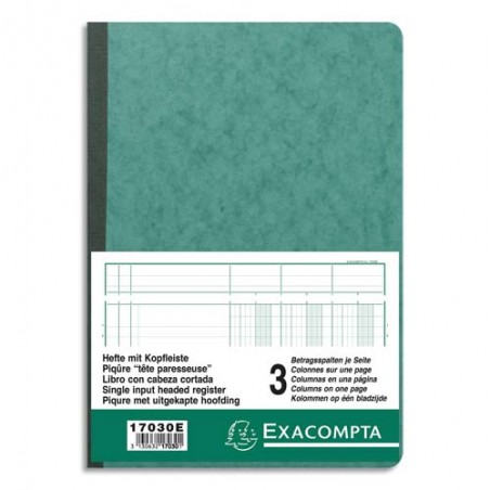 Exacompta - Piqûre 27x38cm - Journal des Recettes Dépenses des