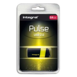 INTEGRAL Clé USB 2.0 PULSE 64Go Jaune INFD64GBPULSEYL