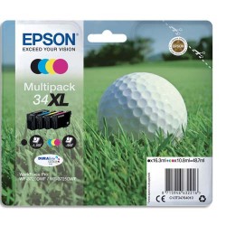 EPSON Cartouche multipack balle de golf Jet d'encre durabrite ultra nr/Cyan/Magenta/jne XL C13T34764010.
