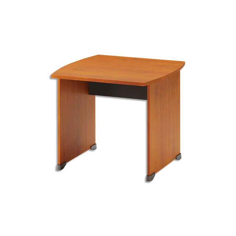 GAUTIER OFFICE Table bureau L80 cm avec voile de fond Jazz Aulne Gris anthracite - Dim L80 x H74 x P80 cm